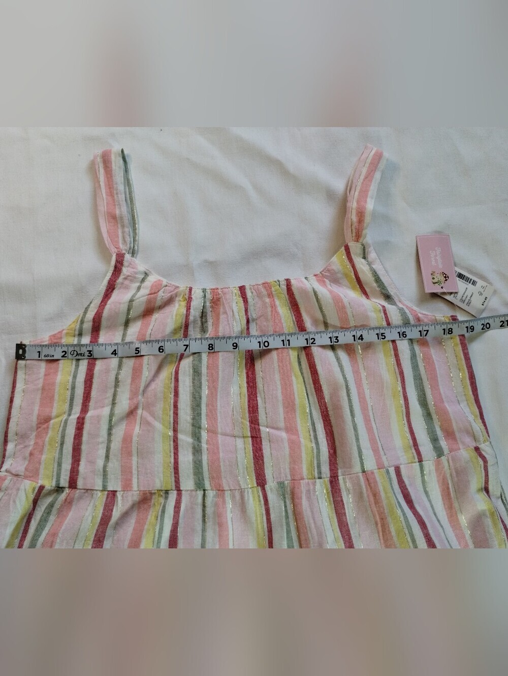 Gymboree Pink Multicolor Striped Tiered Sundress - Picture 5 of 8